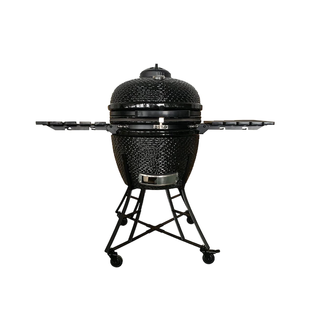 VISION Grills Ceramic Kamado (Large, Black Bundle)